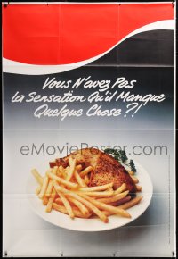 7d139 COCA-COLA meat & fries style DS 47x69 French advertising poster 1992 different!