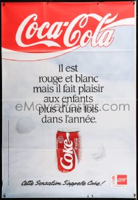 7d140 COCA-COLA Olympics can style DS 47x69 French advertising poster 1992 different!