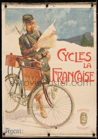 7d088 CYCLES LA FRANCAISE 17x24 French advertising poster 1900s artwork by Vincent Lorant Heilbronn!
