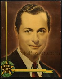 7d007 ROBERT MONTGOMERY personality poster 1930s portrait of the MGM leading man in black suit!