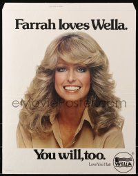 7d041 FARRAH FAWCETT standee 1970s smiling portrait, she loves Wella hair products & you will too!