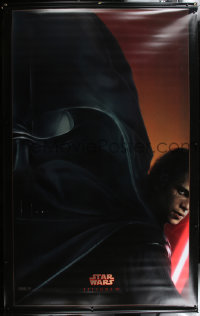7d116 REVENGE OF THE SITH vinyl banner 2005 Star Wars Episode III, Hayden Christensen as Vader!