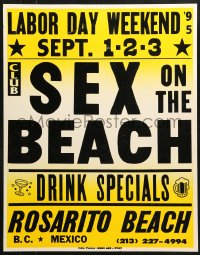 7d048 SEX ON THE BEACH jumbo WC 1995 Rosarito Beach in the Mexican state of Baja California!