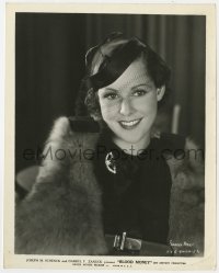 7f196 BLOOD MONEY 8x10 still 1933 waist-high smiling portrait of Frances Dee wearing veiled hat!