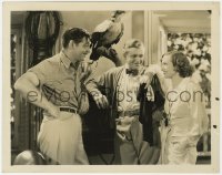 7f244 CHAINED 8x10.25 still 1934 Stu Erwin between Clark Gable & Joan Crawford, all smiling!