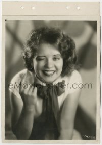 7f259 CLARA BOW 8x11 key book still 1920s wonderful close beckoning portrait, winking & smiling!