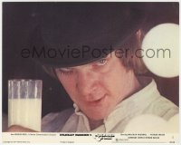 7f024 CLOCKWORK ORANGE X-rated color 8x10 still #5 1972 Kubrick classic, Malcolm McDowell with milk!