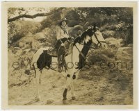 7f262 CODE OF THE WILDERNESS 8x10.25 still 1924 best portrait of Alice Calhoun on her horse!