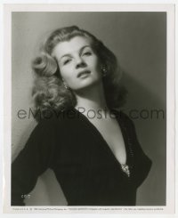 7f269 CORINNE CALVET 8.25x10 still 1954 super sexy waist-high portrait with a plunging neckline!