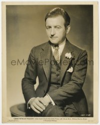 7f275 CRIME WITHOUT PASSION 8x10 still 1934 seated portrait of Claude Rains w/ pencil mustache!