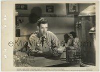 7f277 CROSSFIRE 8x11 key book still 1947 psycho killer Robert Ryan sweating it out in diner!