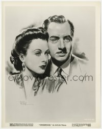 7f278 CROSSROADS 8x10.25 still 1942 wonderful art of William Powell & Hedy Lamarr by Morr Kusnet!