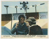 7f035 EASY RIDER color 8x10 still 1969 Peter Fonda & Dennis Hopper at airport w/ plane flying over!