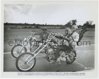 7f334 EASY RIDER 8x10 still 1969 c/u of Peter Fonda, Dennis Hopper & Jack Nicholson on motorcycles!