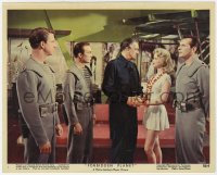 7f038 FORBIDDEN PLANET color 8x10 still #1 1956 Pidgeon greets Anne Francis by Leslie Nielsen & Kelly