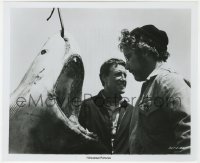 7f536 JAWS 8.25x10 still 1975 Richard Dreyfuss & Roy Scheider with tiger shark caught by hunters!