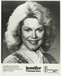 7f541 JENNIFER A WOMAN'S STORY TV 7.75x9.75 still 1979 close up of smiling Elizabeth Montgomery!