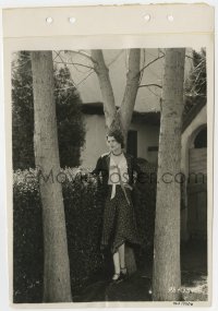7f565 JUNE COLLYER 8x11 key book still 1920s the pretty actress posing outdoors between trees!