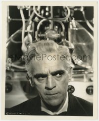 7f635 MAN THEY COULD NOT HANG 8x10 key book still 1939 Boris Karloff c/u with beakers by Schafer!
