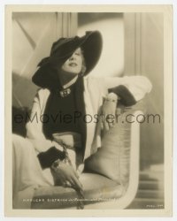 7f648 MARLENE DIETRICH 8x10.25 still 1934 Paramount studio portrait seated in wonderful outfit!