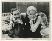 7f672 MONKEY BUSINESS 8x10 still R1949 c/u of Groucho Marx & Thelma Todd arm-in-arm & pensive!