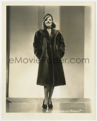7f825 SHE MARRIED AN ARTIST 8x10 key book still 1937 Frances Drake modeling fur coat by Schafer!