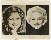 7f905 THELMA TODD 8x10 news photo 1935 after her death, shown before & after she went to Hollywood