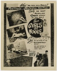 7f907 THESE GIRLS ARE FOOLS 8x10.25 still 1950 they go to Hollywood and are tortured and killed!