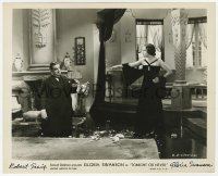 7f920 TONIGHT OR NEVER 8.25x10 still 1931 Gloria Swanson furious with Robert Greig & smashed vase!