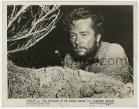 7f929 TREASURE OF THE SIERRA MADRE 8x10.25 still 1948 c/u of worried Tim Holt taking cover with gun!