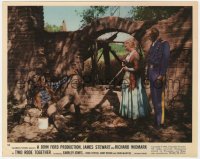 7f095 TWO RODE TOGETHER color 8x10 still #10 1961 Richard Widmark, Shirley Jones & James Stewart!