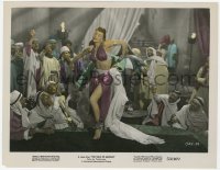 7f097 VEILS OF BAGDAD color 8x10.25 still 1953 sexy gypsy princess Mari Blanchard dances for men!