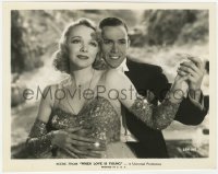 7f970 WHEN LOVE IS YOUNG 8x10.25 still 1937 romantic portrait of Virginia Bruce & Kent Taylor!