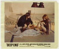 7f028 DEEP END color English FOH LC 1970 John Moulder-Brown & Jane Asher in empty swimming pool!