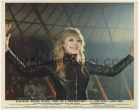 7f041 GIRL ON A MOTORCYCLE color English FOH LC 1968 great close up of Marianne Faithful in leather!