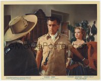 7f045 GREEN FIRE color English FOH LC 1954 Stewart Granger protects pretty Grace Kelly from gunman!