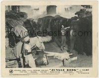 7f567 JUNGLE BOOK English FOH LC R1950s Sabu giving directions to couple by elephants!