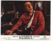 7f056 MISERY color English FOH LC 1990 great close up of James Caan, Stephen King, Rob Reiner