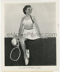 7f588 LARAINE DAY 8.25x10 still 1940 in 2-piece tennis outfit while making Foreign Correspondent!
