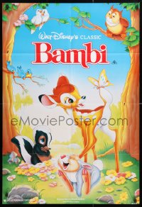 7g541 BAMBI Aust 1sh R1991 Walt Disney cartoon deer classic, great art with Thumper & Flower!