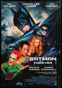 7g543 BATMAN FOREVER Aust 1sh 1995 Val Kilmer, Tommy Lee Jones, Jim Carrey, O'Donnell, Nicole Kidman!