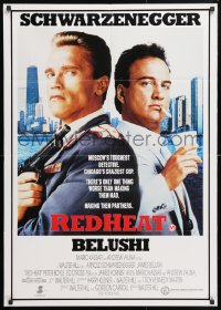7g625 RED HEAT Aust 1sh 1988 great image of cops Arnold Schwarzenegger & James Belushi!
