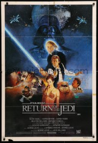 7g626 RETURN OF THE JEDI Aust 1sh 1983 George Lucas classic, Hamill, Harrison Ford, Sano art