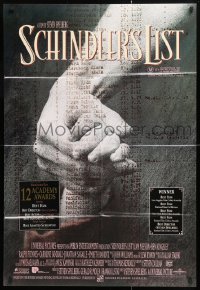 7g630 SCHINDLER'S LIST Aust 1sh 1993 Steven Spielberg World War II classic, Best Picture winner!