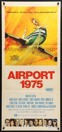 7g666 AIRPORT 1975 Aust daybill 1974 Charlton Heston, Karen Black, Akimoto aviation accident art!