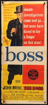 7g697 BOSS Aust daybill 1956 judges, governors, pick-up girls, John Payne buys and sells them all!