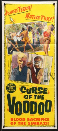 7g733 CURSE OF THE VOODOO Aust daybill 1965 Bryant Haliday, Dennis Price, jungle thriller!