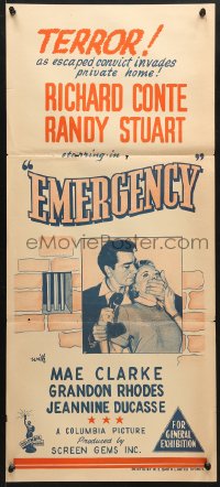 7g761 EMERGENCY Aust daybill 1953 Richard Conte, Randy Stuart, Mae Clarke!