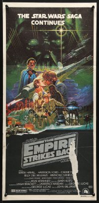 7g762 EMPIRE STRIKES BACK Aust daybill 1980 George Lucas sci-fi classic, art by Noriyoshi Ohrai!