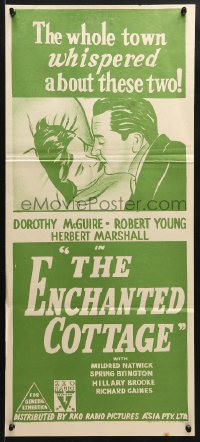 7g763 ENCHANTED COTTAGE Aust daybill 1945 Dorothy McGuire & Robert Young live in a fantasy world!